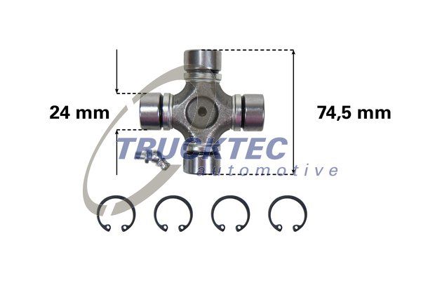 Шарнир, продольный вал TRUCKTEC AUTOMOTIVE 0234053