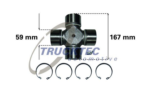 Шарнир, продольный вал TRUCKTEC AUTOMOTIVE 0334012
