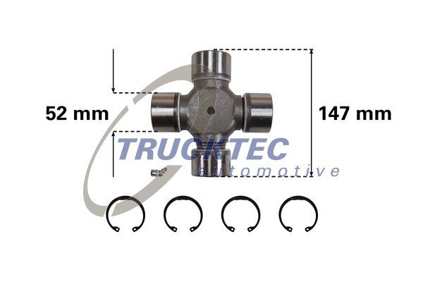 Шарнир, продольный вал TRUCKTEC AUTOMOTIVE 0534002