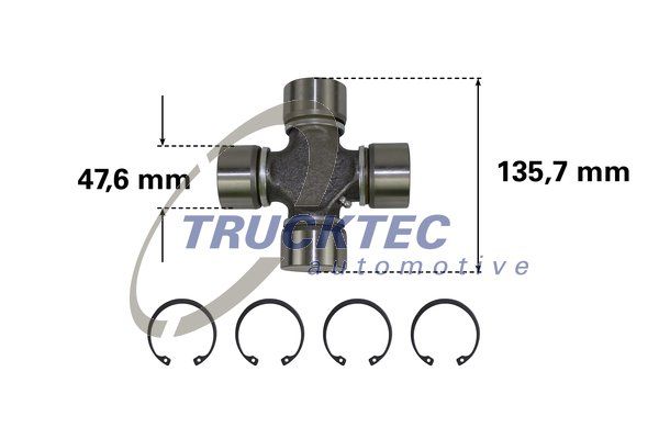 Шарнир, продольный вал TRUCKTEC AUTOMOTIVE 0534008