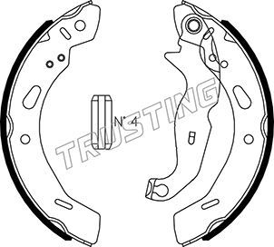 Комплект тормозных колодок TRUSTING 040162