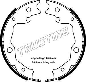 Комплект тормозных колодок, стояночная тормозная система TRUSTING 115322