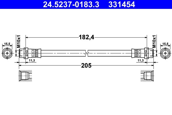 Тормозной шланг ATE 24523701833