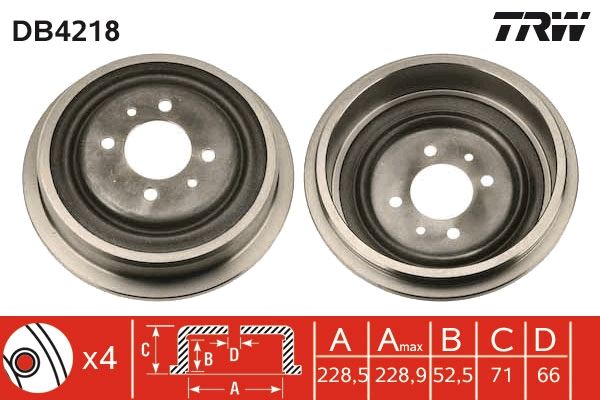 Тормозной барабан TRW DB4218