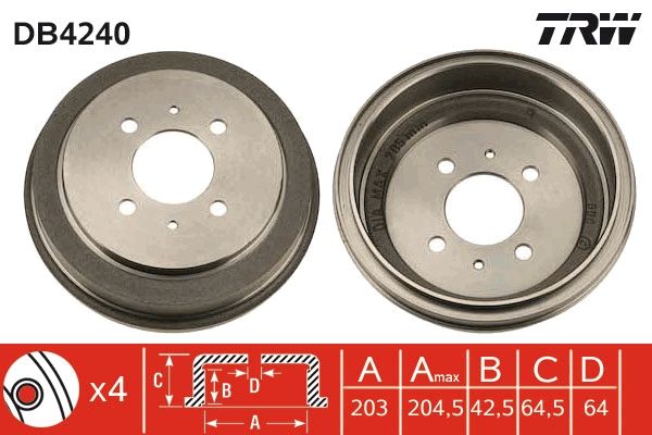 Тормозной барабан TRW DB4240