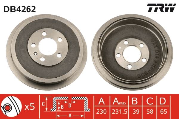 Тормозной барабан TRW DB4262