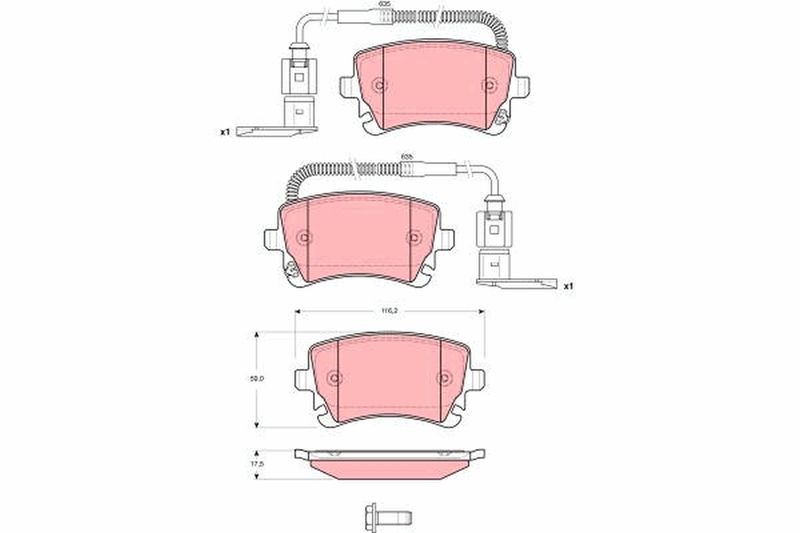 Комплект тормозных колодок, дисковый тормоз TRW GDB1508