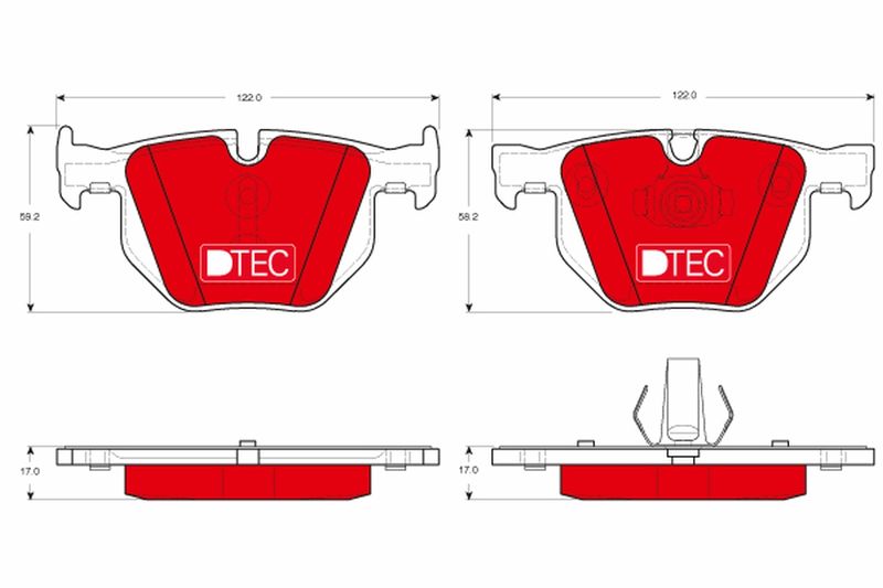 Комплект тормозных колодок, дисковый тормоз TRW GDB1730DTE