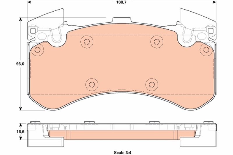Комплект тормозных колодок, дисковый тормоз TRW GDB1911