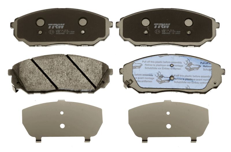 Комплект тормозных колодок, дисковый тормоз TRW GDB3452