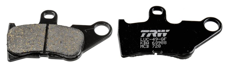 Комплект тормозных колодок, дисковый тормоз TRW MCB728