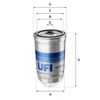 Топливный фильтр UFI 2435101