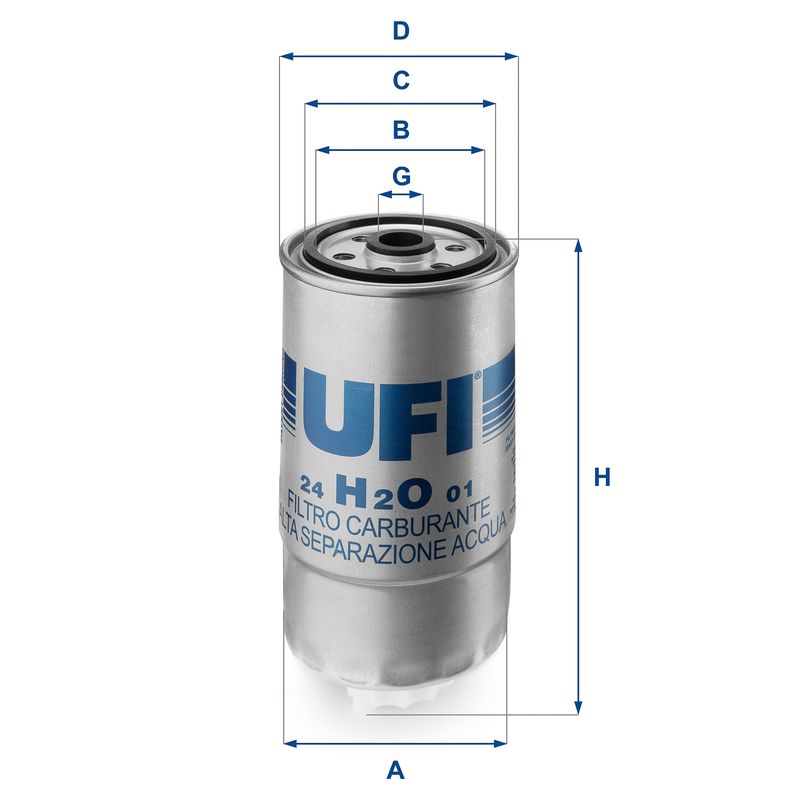 Топливный фильтр UFI 24H2O01