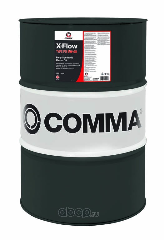Comma 5W40 X-Flow Type Pd (199L)_Масло Моторное! Синт.\ Acea C3, Api Sl/Cf, Vw 5
 COMMA XFPD199L