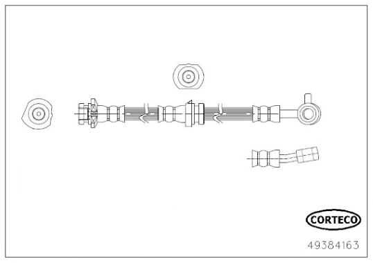 Тормозной шланг CORTECO 49384163