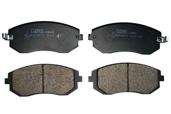 Комплект тормозных колодок, дисковый тормоз CWORKS C11NR0058