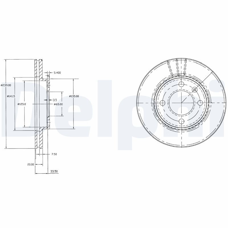 Тормозной диск DELPHI BG2109
