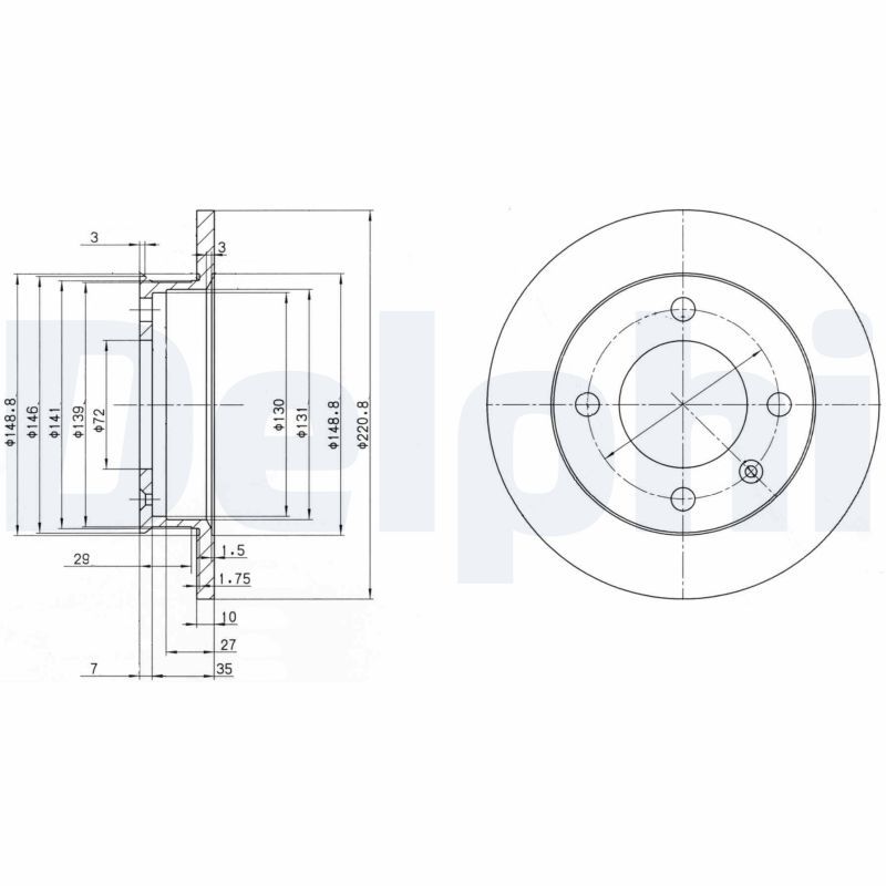 Тормозной диск DELPHI BG2118