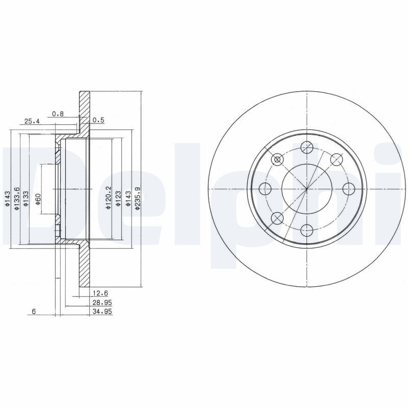 Тормозной диск DELPHI BG2148