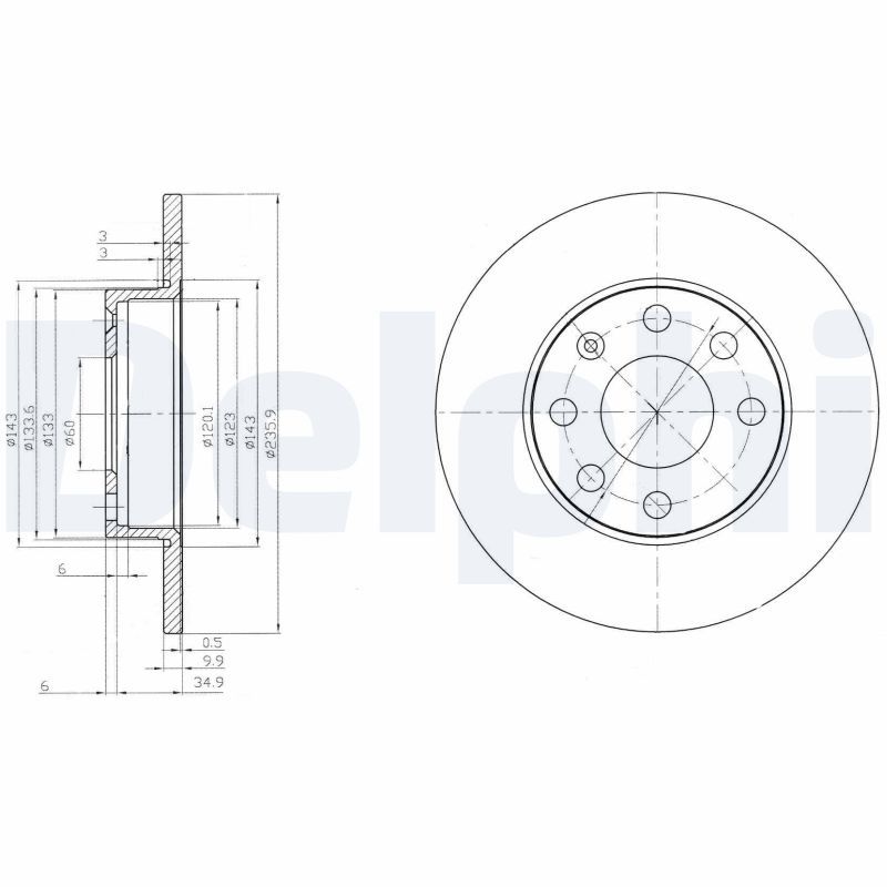 Тормозной диск DELPHI BG2149