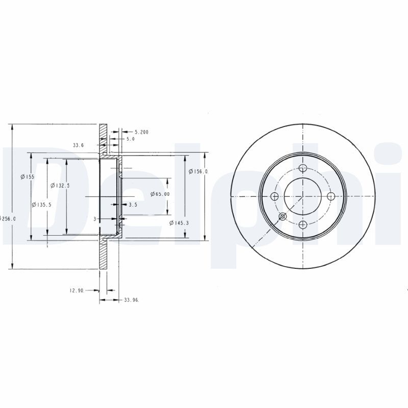 Тормозной диск DELPHI BG2454