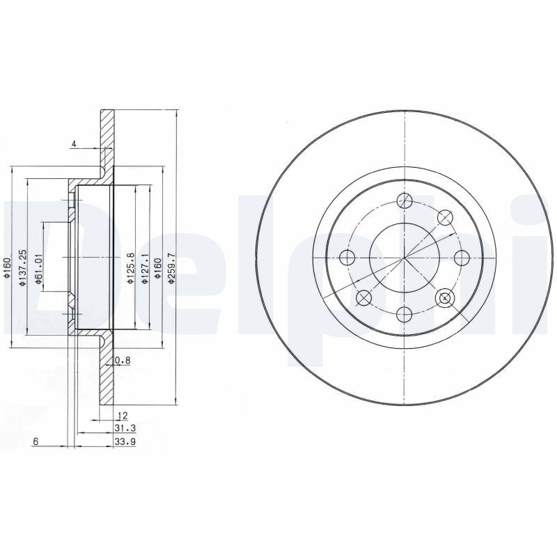 Тормозной диск DELPHI BG2496