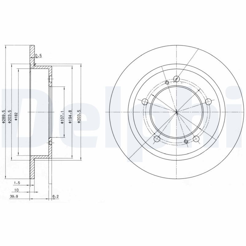 Тормозной диск DELPHI BG2584
