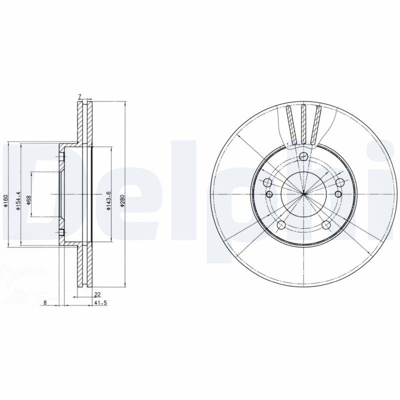 Тормозной диск DELPHI BG2682