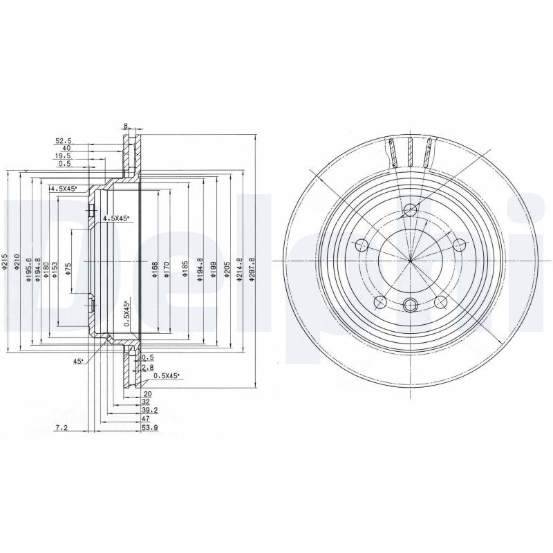 Тормозной диск DELPHI BG3042