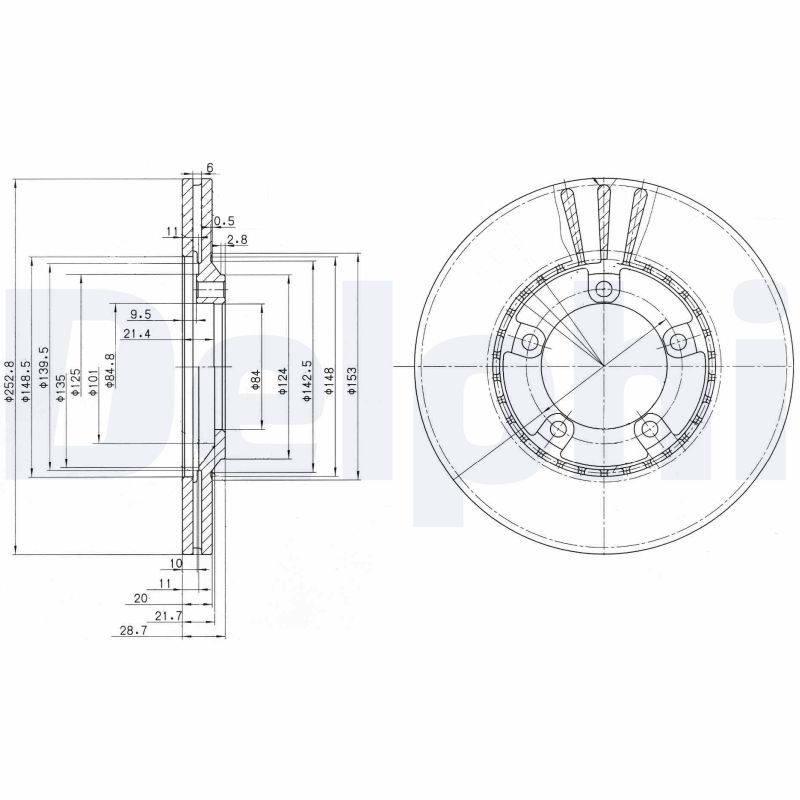 Тормозной диск DELPHI BG3071