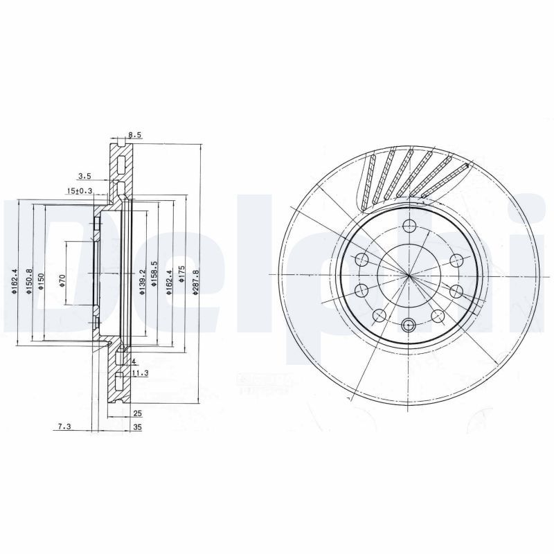 Тормозной диск DELPHI BG3142