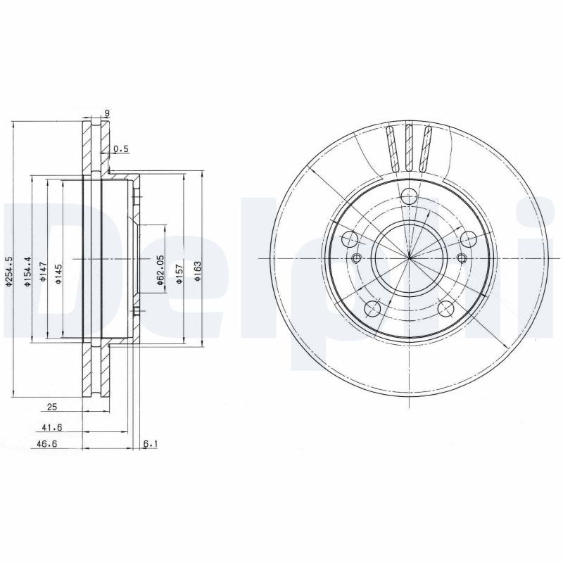Тормозной диск DELPHI BG3172