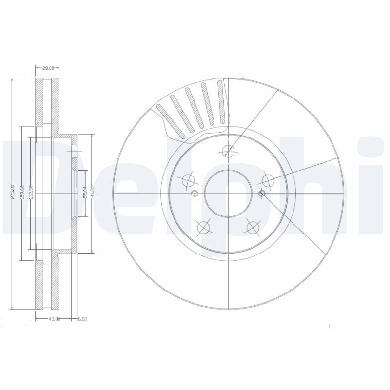 Тормозной диск DELPHI BG3189