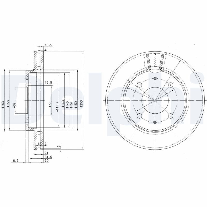 Тормозной диск DELPHI BG3202