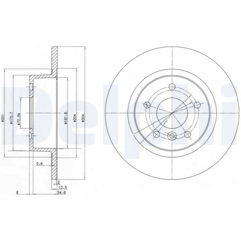 Тормозной диск DELPHI BG3227C
