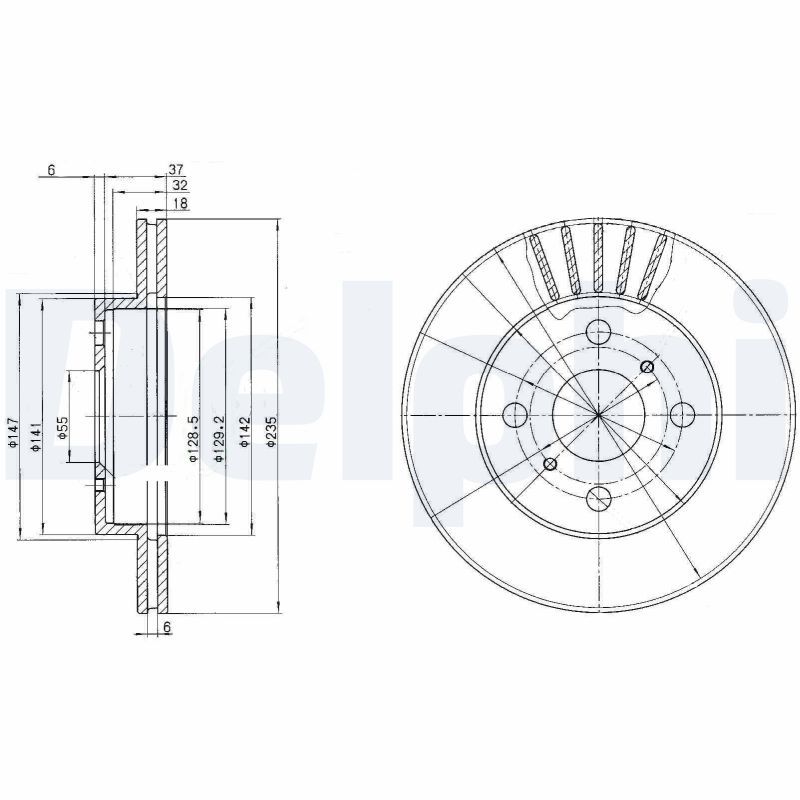 Тормозной диск DELPHI BG3519