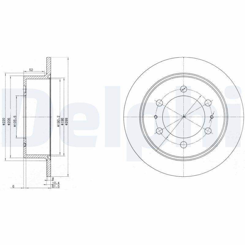 Тормозной диск DELPHI BG3522