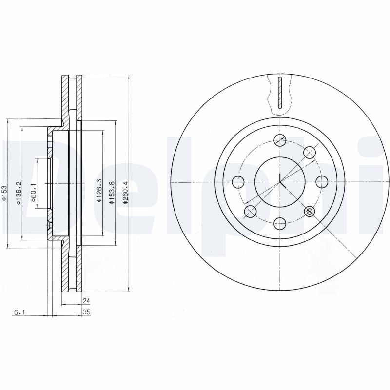 Тормозной диск DELPHI BG3569