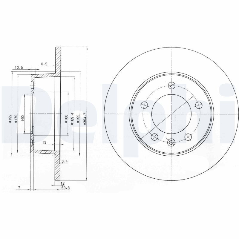 Тормозной диск DELPHI BG3681