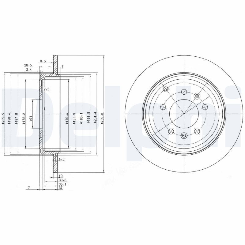 Тормозной диск DELPHI BG3684