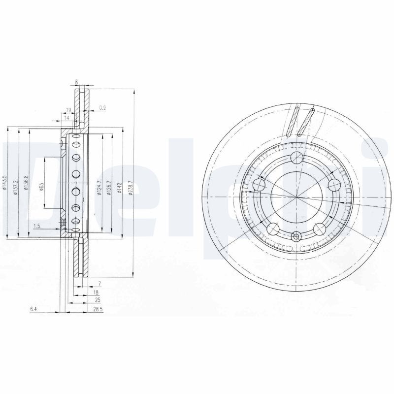 Тормозной диск DELPHI BG3695