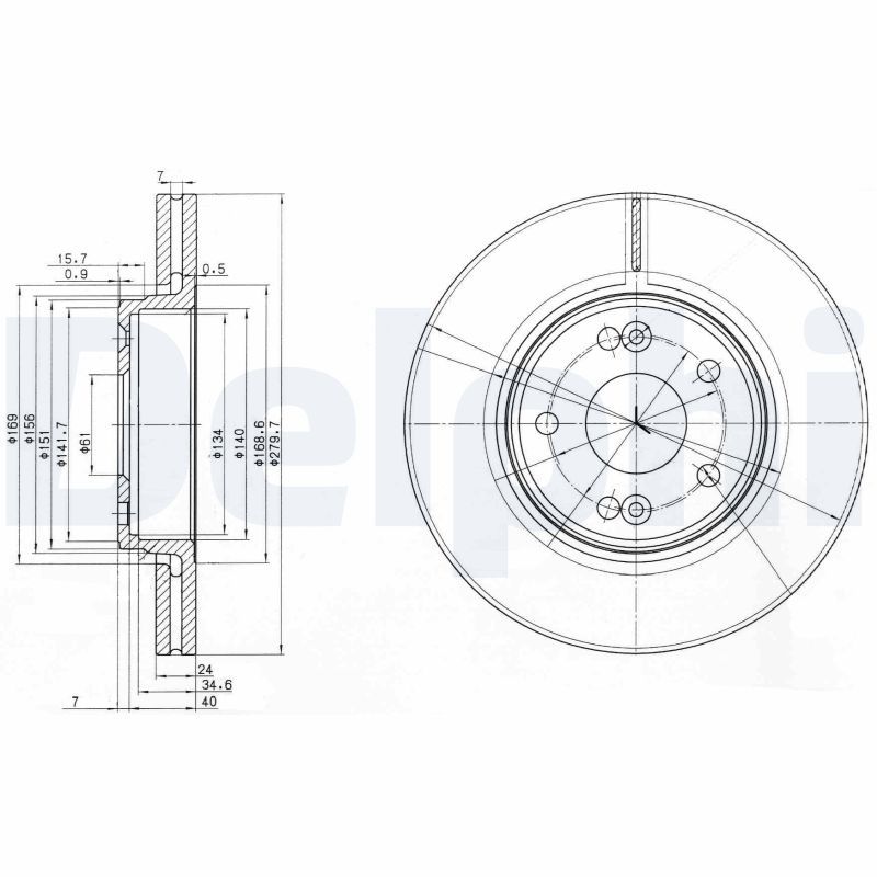 Тормозной диск DELPHI BG3733