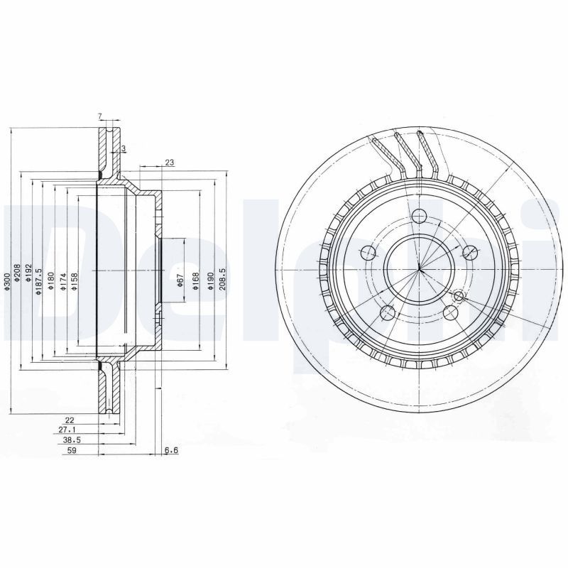 Тормозной диск DELPHI BG3758