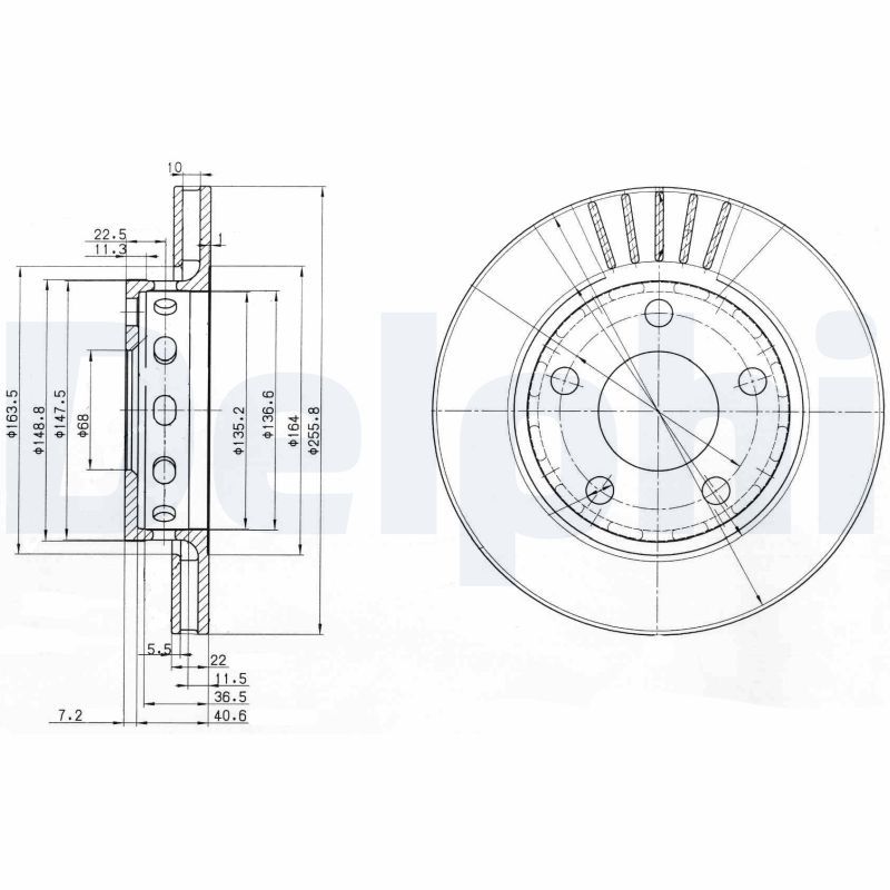 Тормозной диск DELPHI BG3785