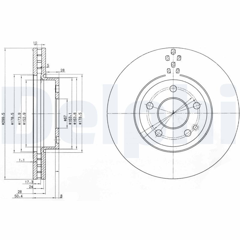 Тормозной диск DELPHI BG3838