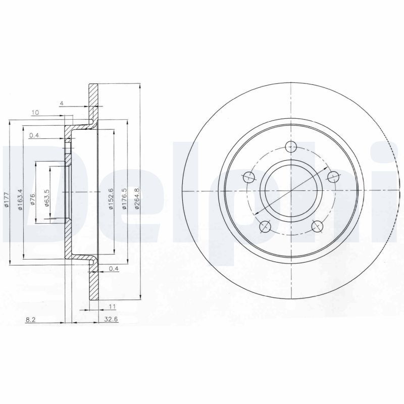 Тормозной диск DELPHI BG3896