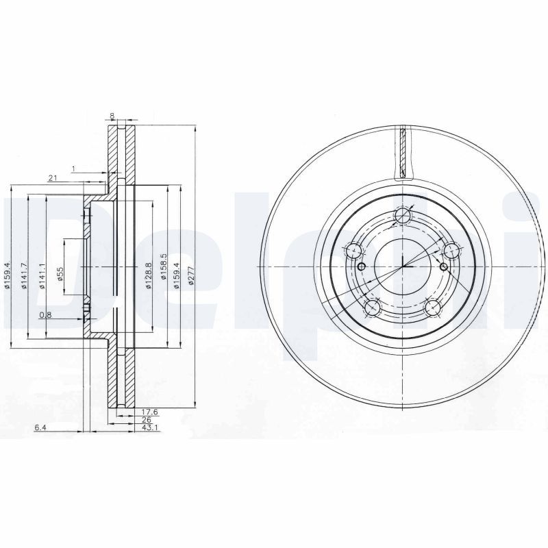 Тормозной диск DELPHI BG3913