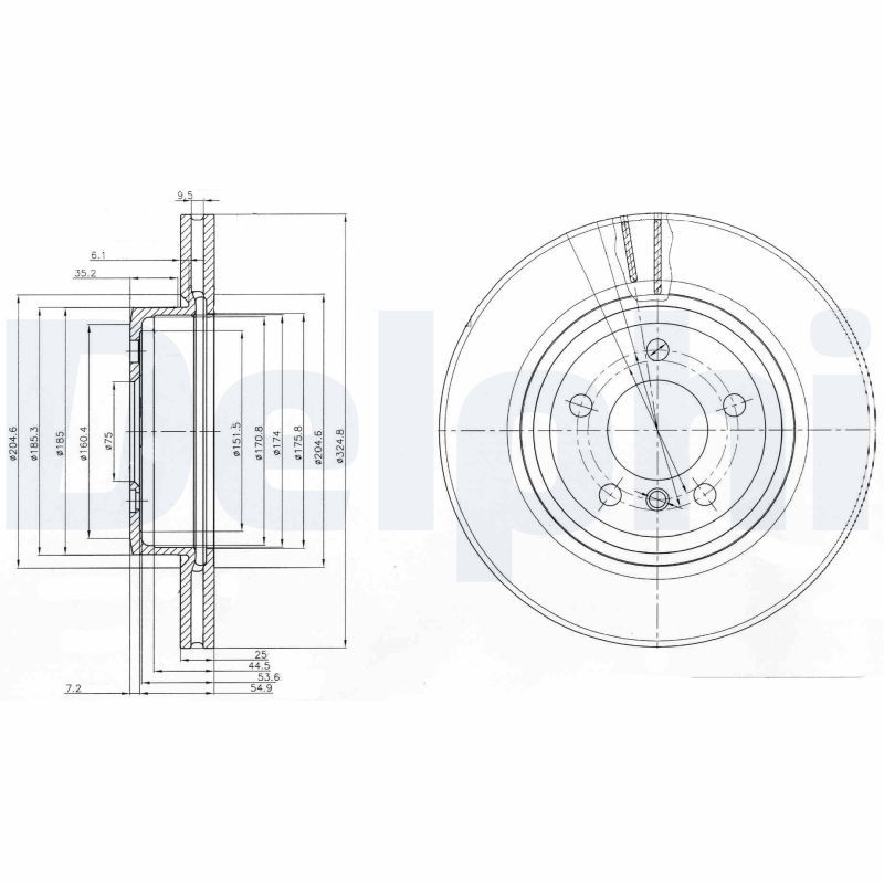 Тормозной диск DELPHI BG3938