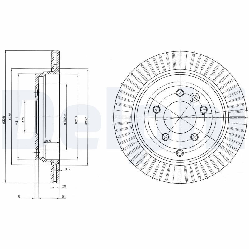 Тормозной диск DELPHI BG4020C