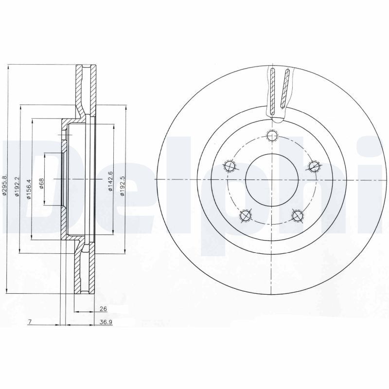 Тормозной диск DELPHI BG4109C